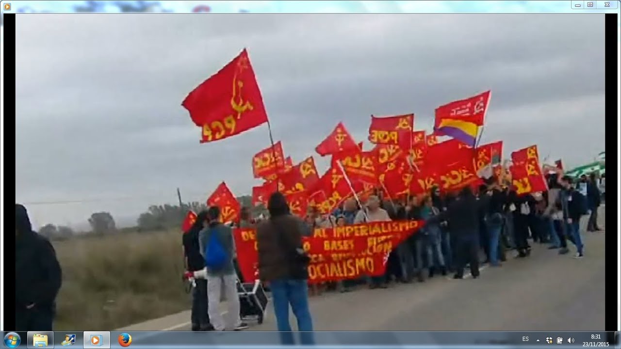 Marcha Antiimperialista a la Base de Mor&oacute;n 2015