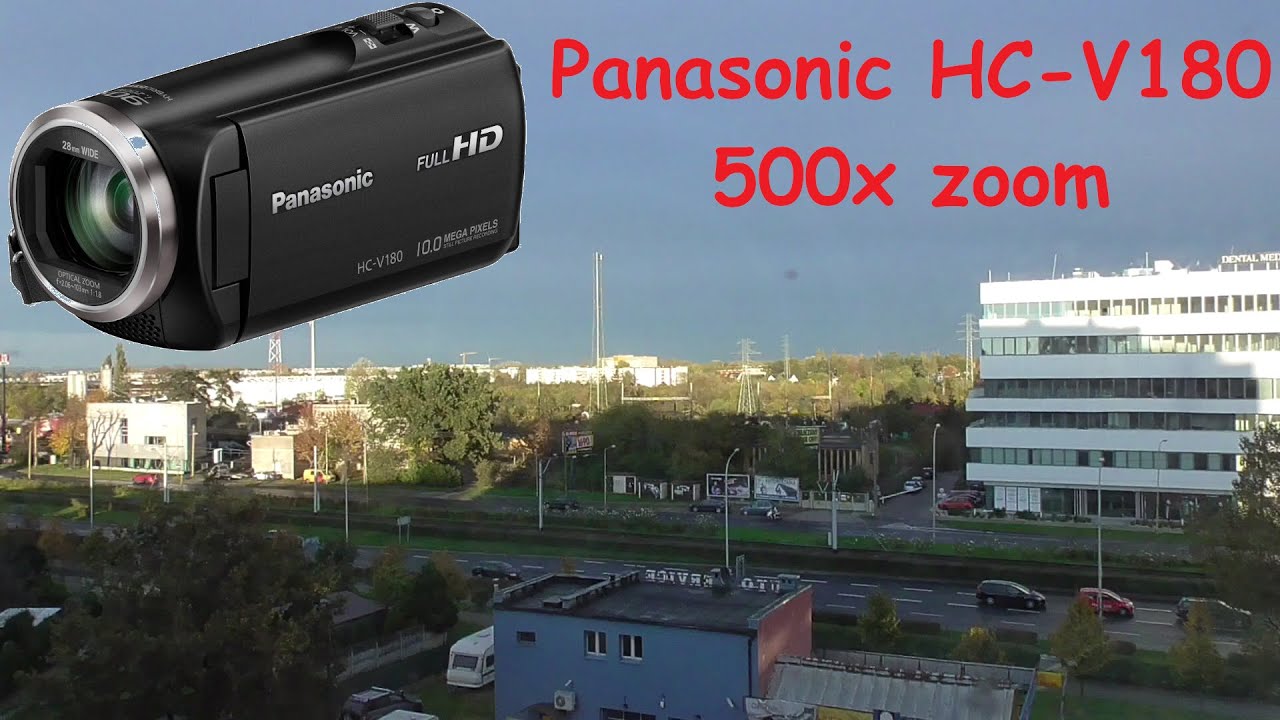 Zoom hybrydowy 500x w Panasonic HC-V180