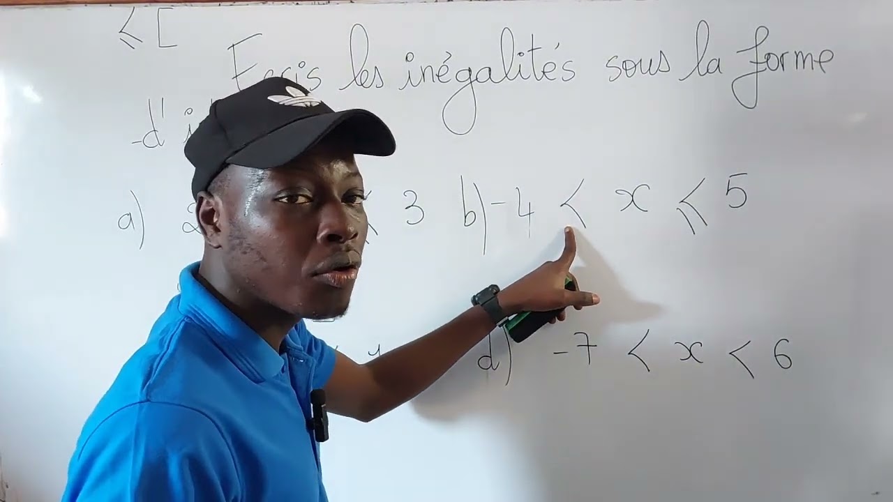 Écrire une inégalité sous la forme d'intervalle 