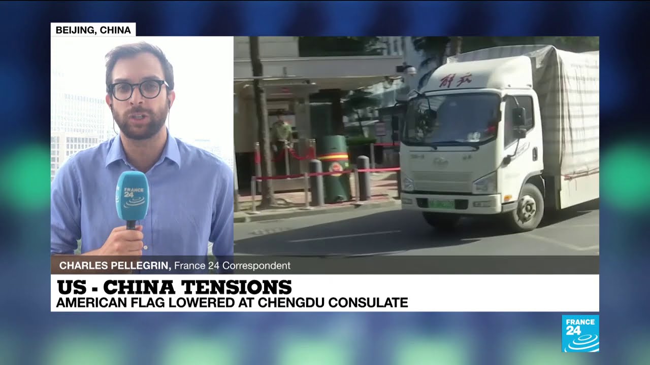 Chinese follow livestream of US consulate closure