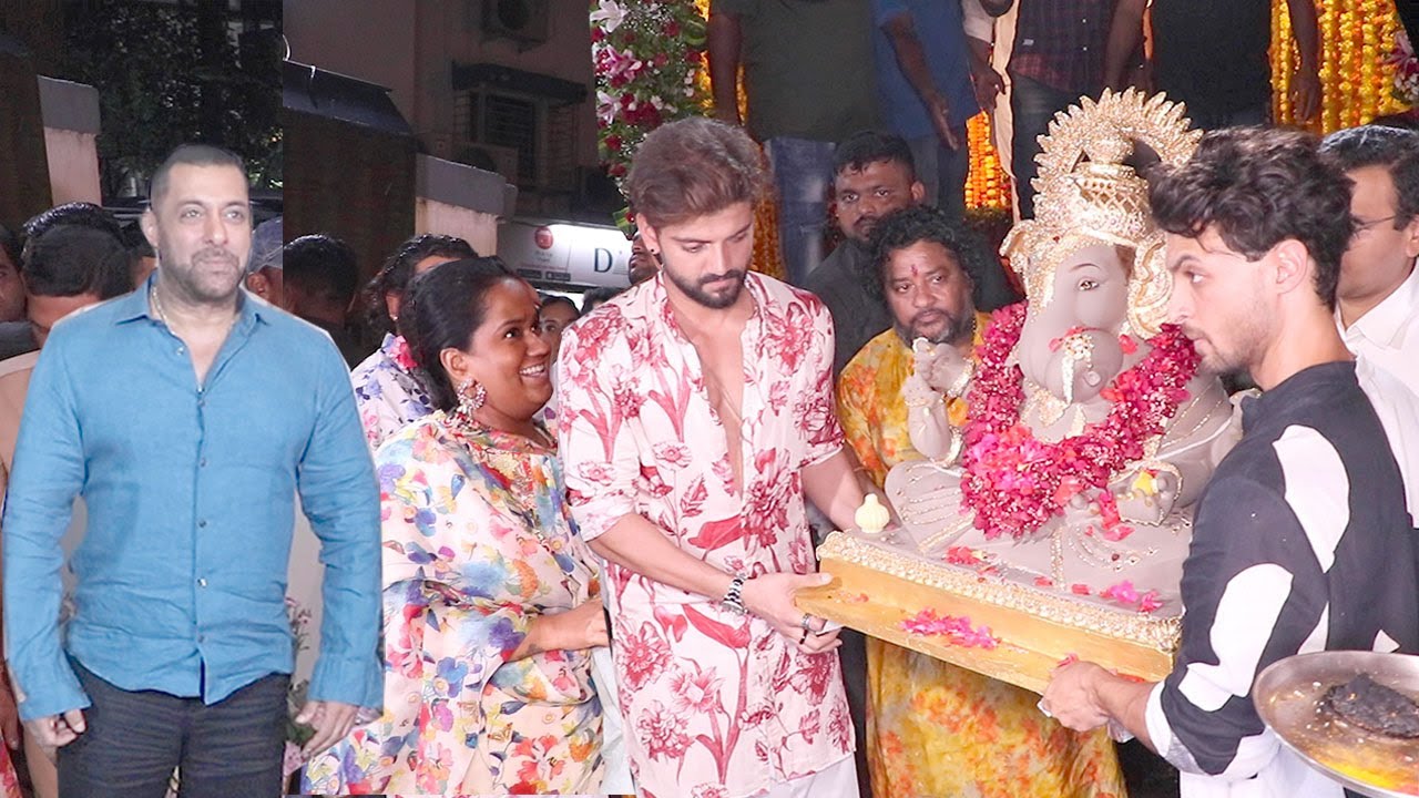 Salman Khan Family Ganpati Visarjan 2023 By Ayyush-Arpita At Galaxy Apartments Full Video