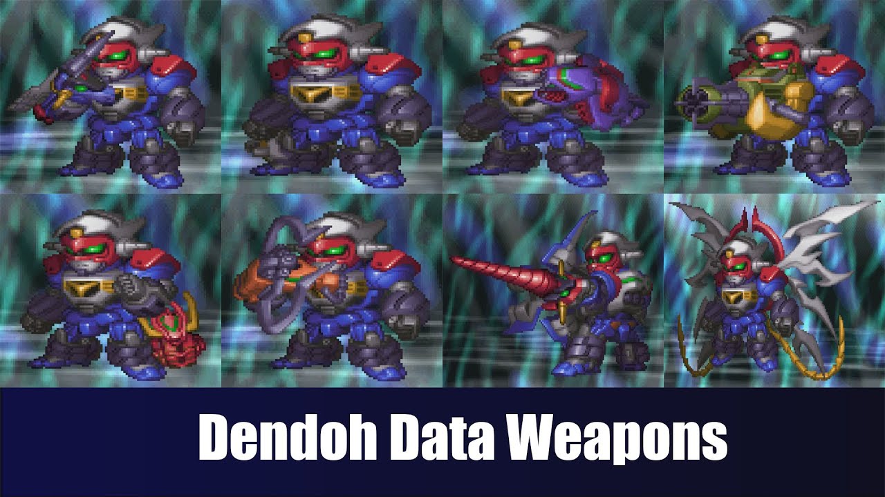 [ENG Sub]Super Robot Wars MX - Dendoh Data Weapons Attacks | スパロボMX - 電童データウェポン 全武装