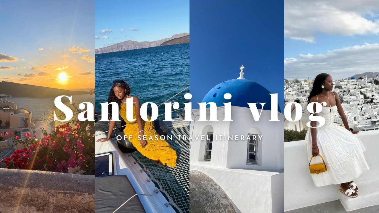 Travelling to Greece off-season | island tour, catamaran boat cruise, Oia sunsets etc