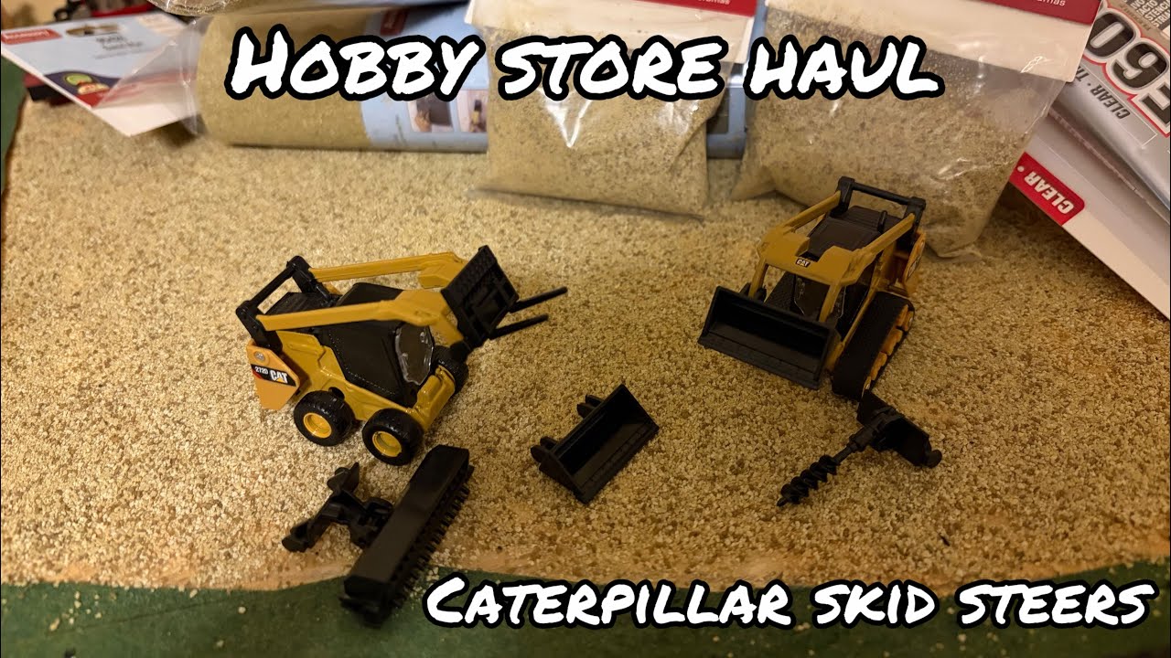 Unboxing caterpillar skid steers ￼ and hobby store haul ￼