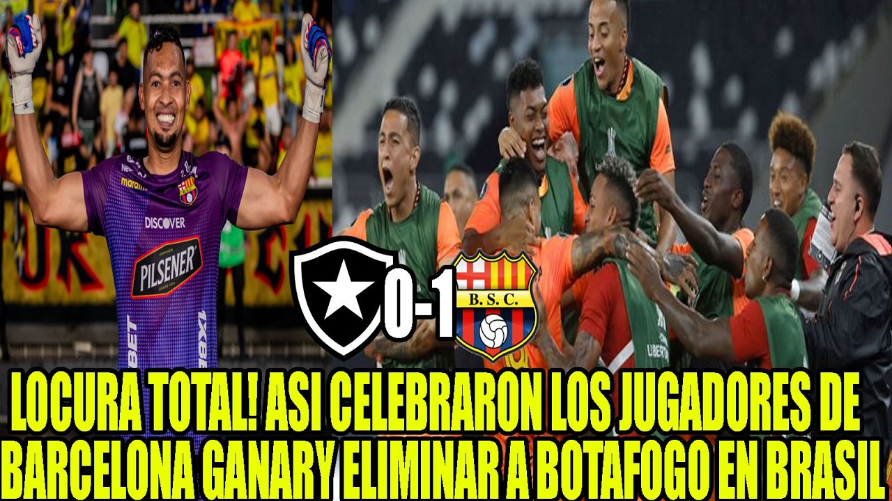 LOCURA TOTAL! ASI CELEBRARON LOS JUGADORES DE BARCELONA GANAR Y ELIMINAR A BOTAFOGO EN BRASIL