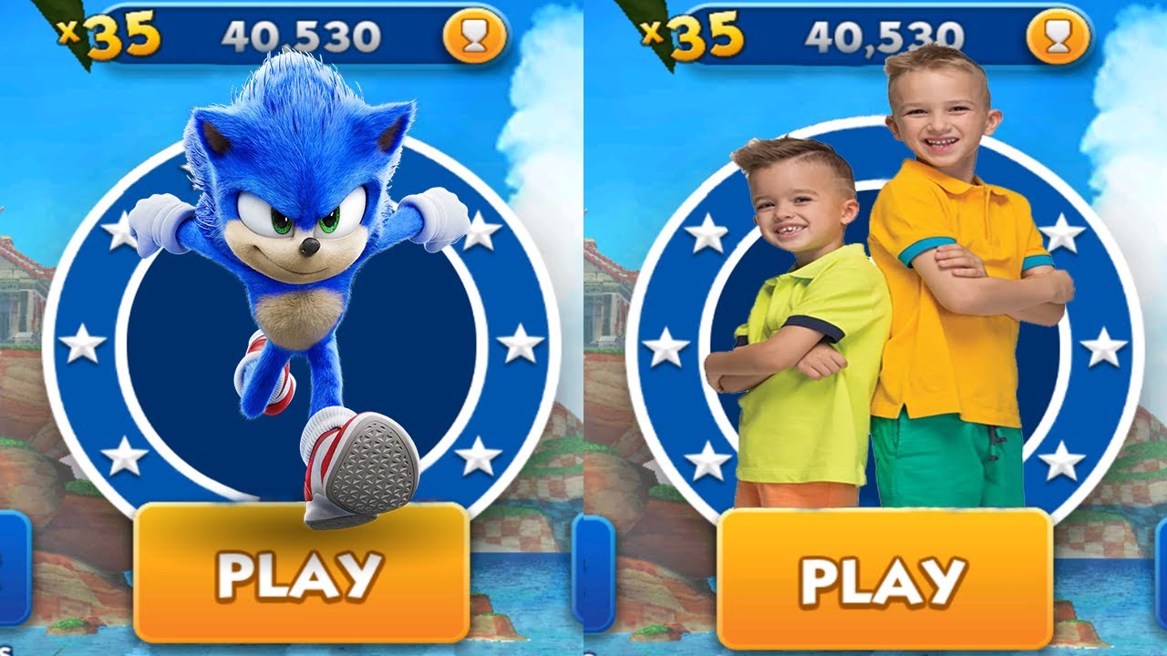 Sonic Dash vs Vlad & Niki Run - Movie Sonic vs All Bosses Zazz Eggman - All 60 Characters Unlocked