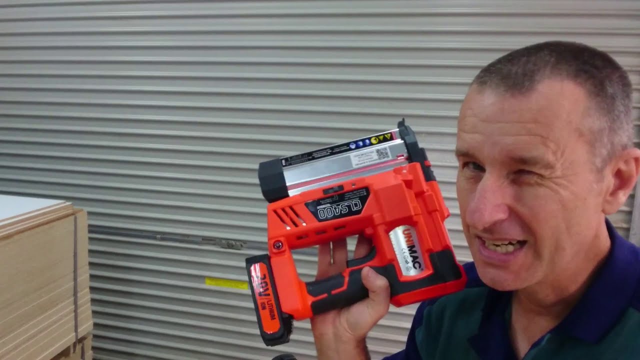 UNIMAC CLS400 Cordless brad gun review.