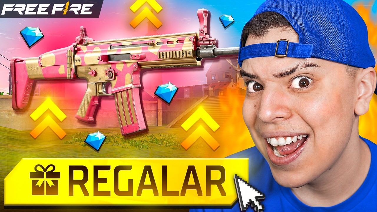 ¡REGALANDO LA SCAR DE CUPIDO ESPECIAL EN FREE FIRE! 🔥  🔥 ESTA MUY ROTAA !!