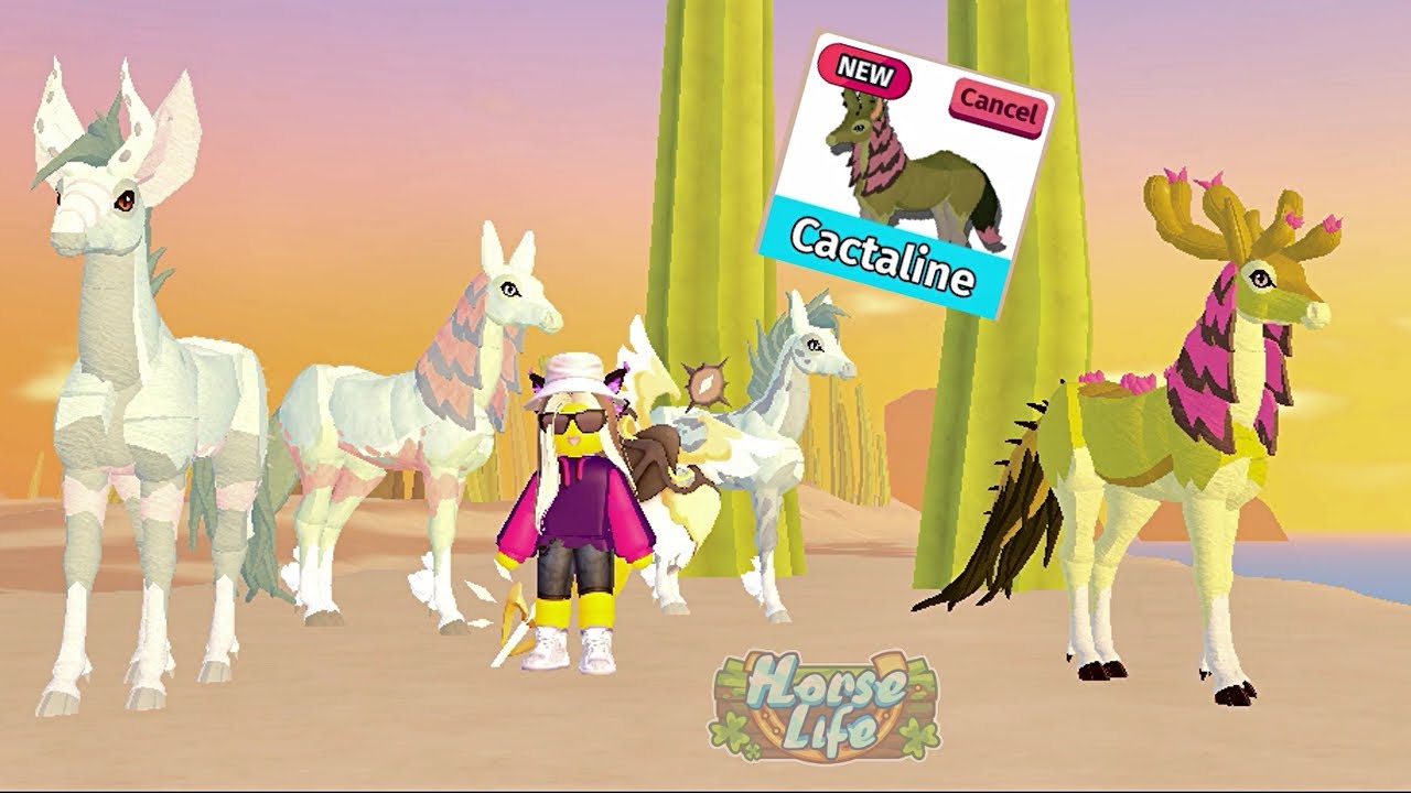 Лошадь КАКТУС в Конная Жизнь! Какталайн в Хорс Лайф Роблокс / Horse LIfe Cactaline
