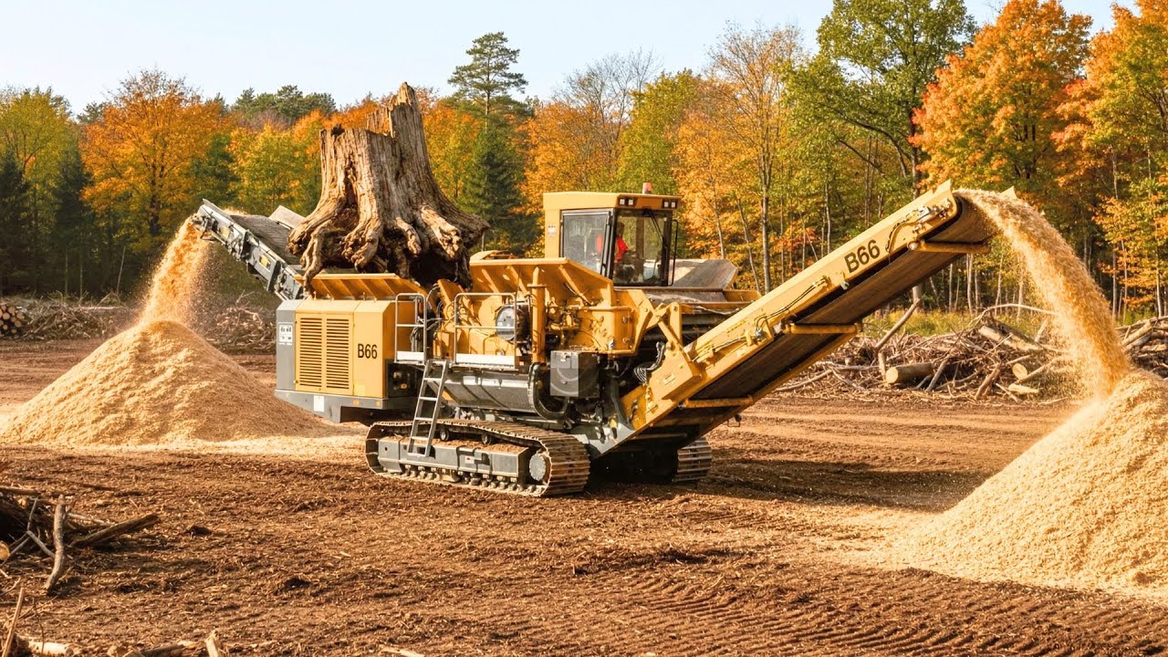 DANGEROUS TREE SHREDDER & WOOD CHIPPER CRUSHING MACHINES | FASTEST FIREWOOD PROCESSING