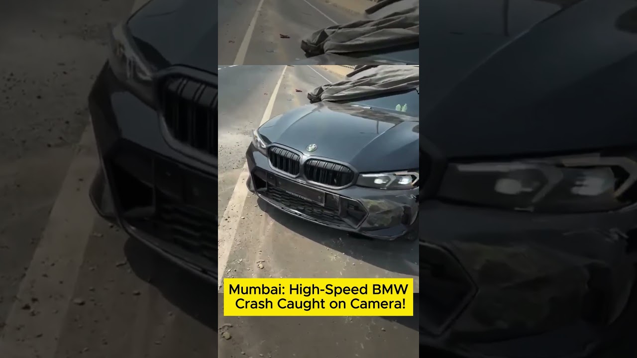 Mumbai: High-Speed BMW Crash Caught on Camera!