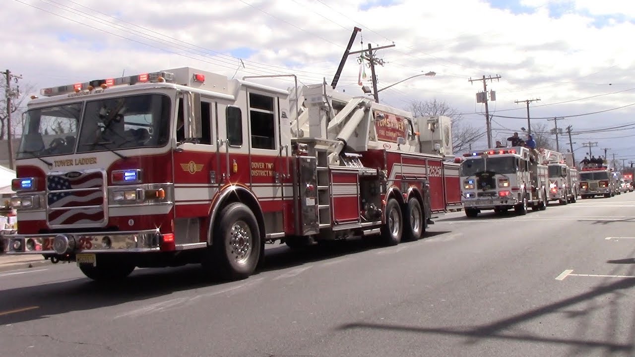 Belmar St. Patricks Day Parade Emergency Vehicles And Pipe Bands 3-4-18