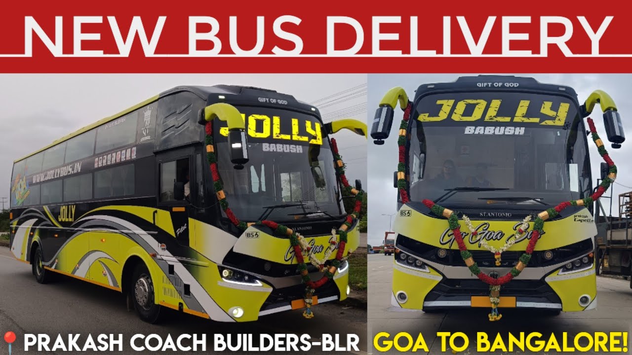 New AC Sleeper Bus Delivery | Prakash Bus Body Builder Bangalore| Bangalore to Goa Journey #new #bus