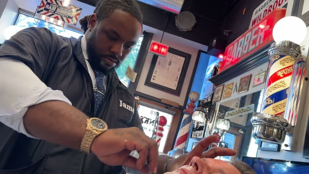 Funks Barber Shop Chicago;  James Blakes barber_High Class service, Free Advice
