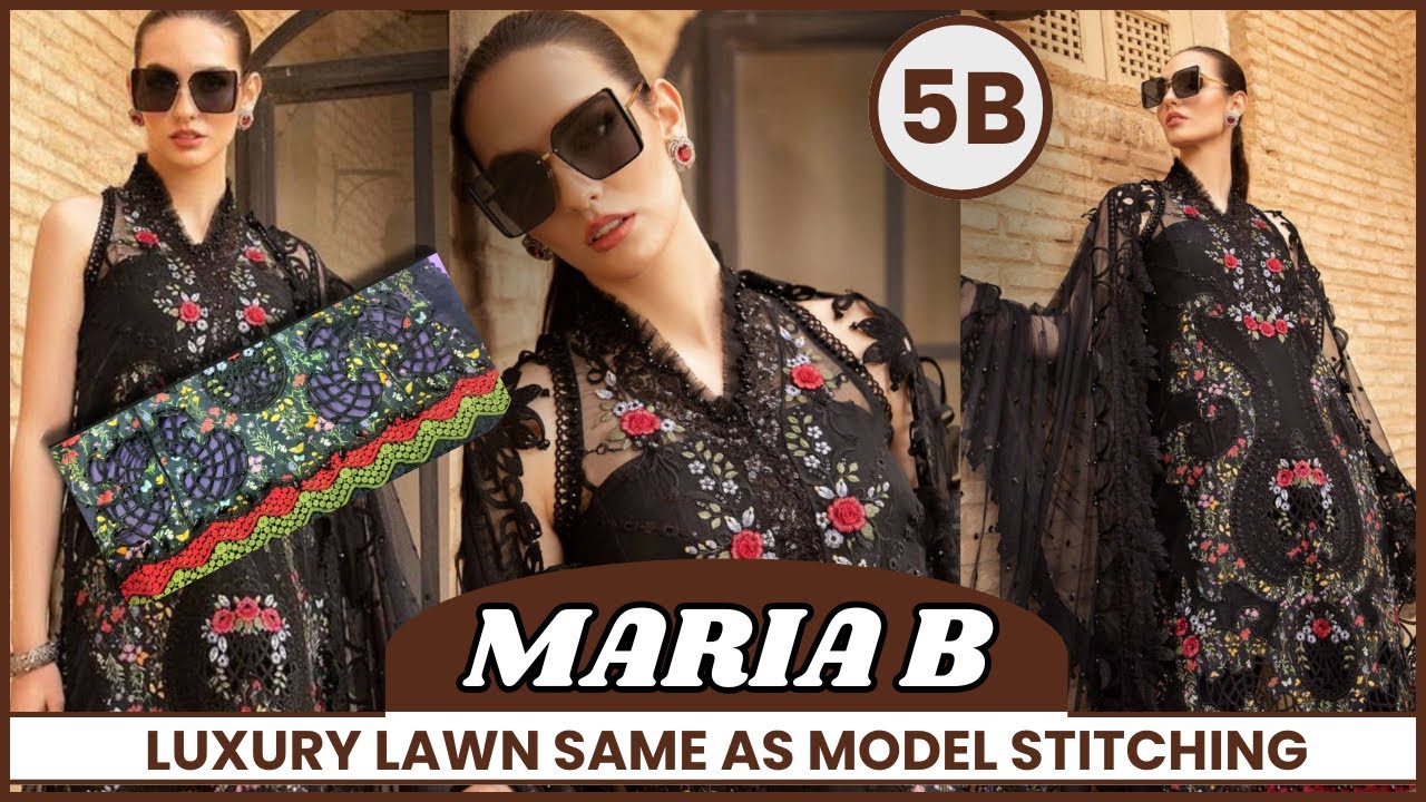 Maria B Luxury Lawn Eid Collection Stitching Same Model 5A Ship To USA #usmanfashion #mariab