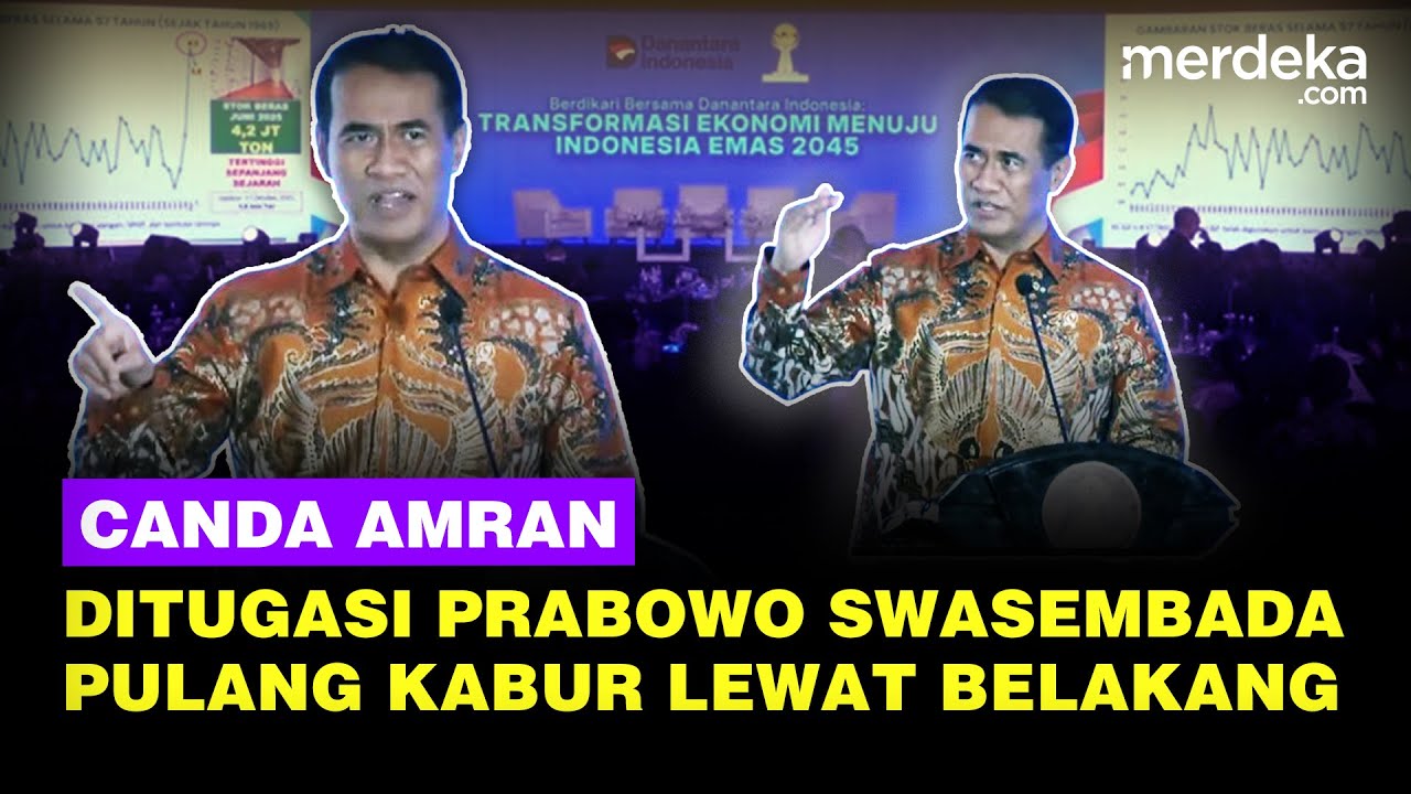 Amran Blak-blakan Ditugasi Prabowo Setahun Swasembada Pangan, Pulang Rapat Kabur Lewat Belakang