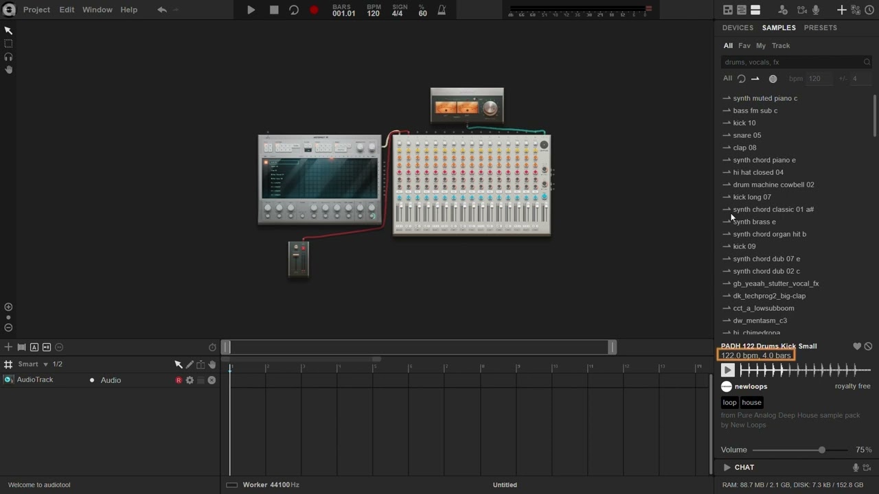 Audiotool | First Steps | The Sample Library