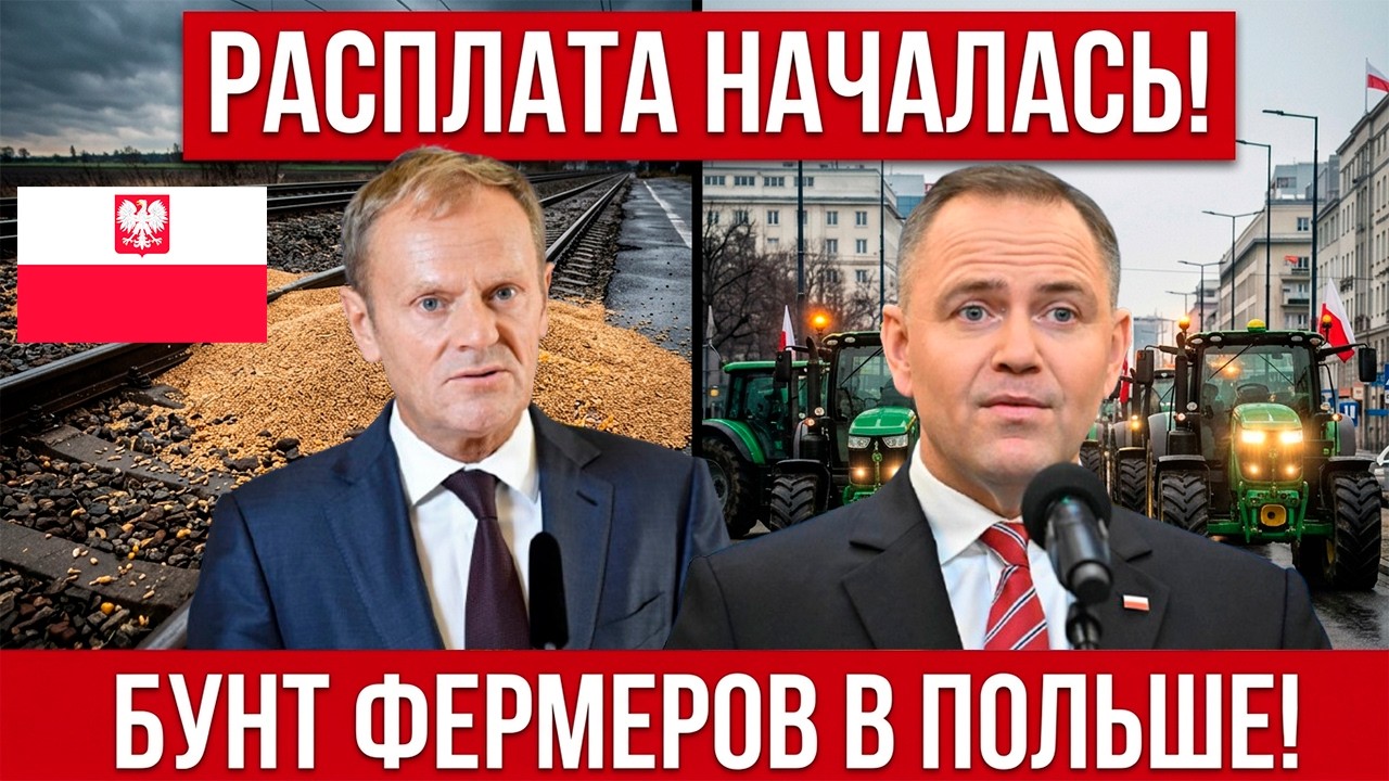 БУНТ В ПОЛЬШЕ! Польские фермеры выходят на протесты! Миллиардные субсидии не спасают село!