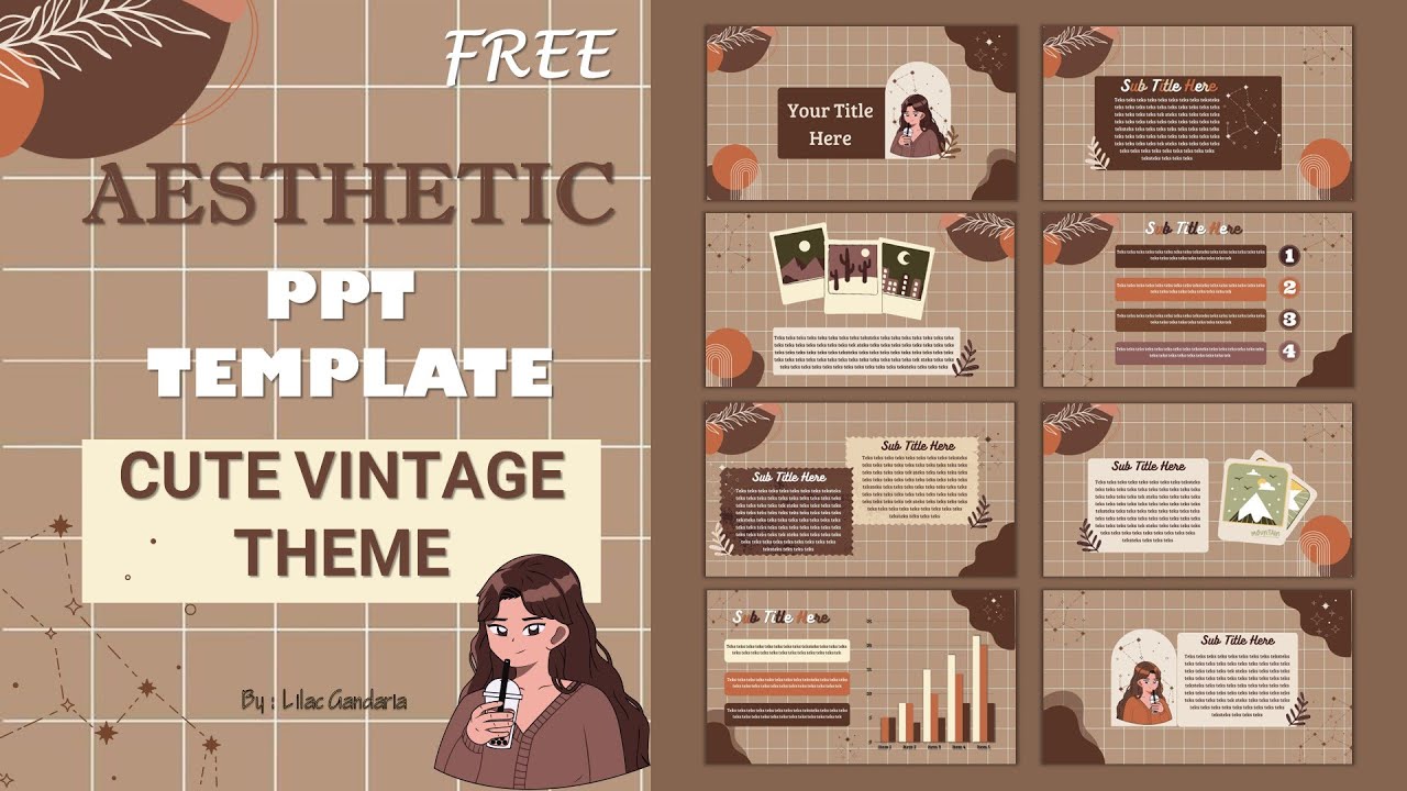 PPT CUTE VINTAGE THEME | CANVA  Element | FREE | 7
