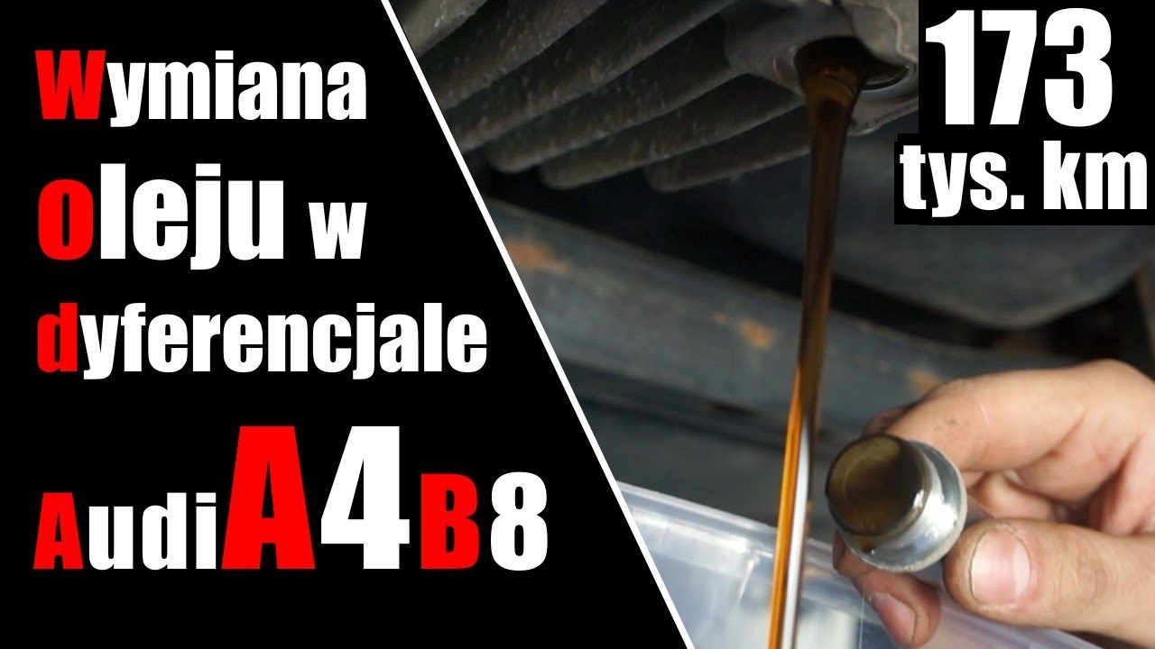 Wymiana oleju w tylnym dyferencjale Audi A4 quattro po 173 tys. km