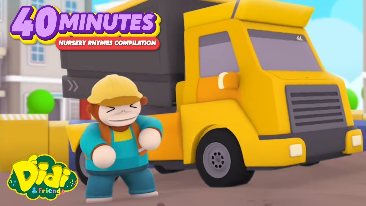 Excavator, Bulldozer, Dump Truck  | Nursery Rhymes Compilation | Didi & Friends English