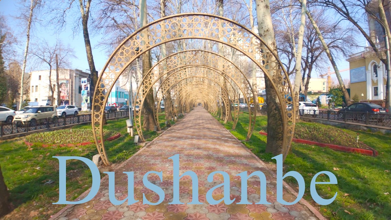 Spring walk around Dushanbe (Tajikistan) 07 March 2024 | Part 2.2 | HD | 4K 60fps