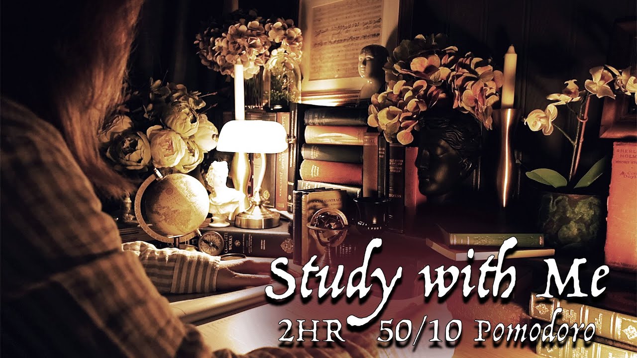 pov: you're sheltering from the spring rain in a dark academia library [study with me]