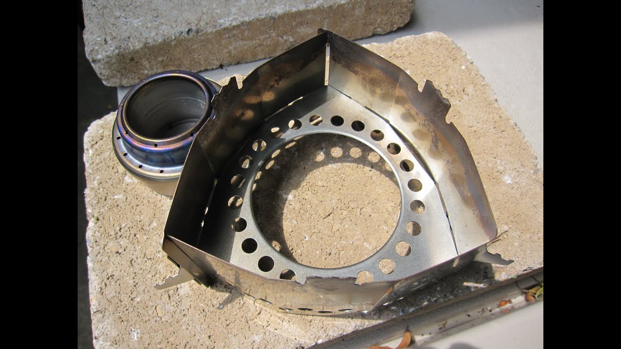 Evernew Titanium Alcohol Stove on the Clikstand - Boil Test #1
