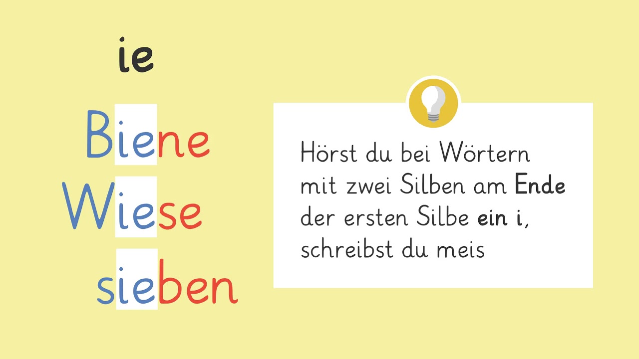 Wann schreibe ich Wörter mit ie? einfach erklärt | sofatutor