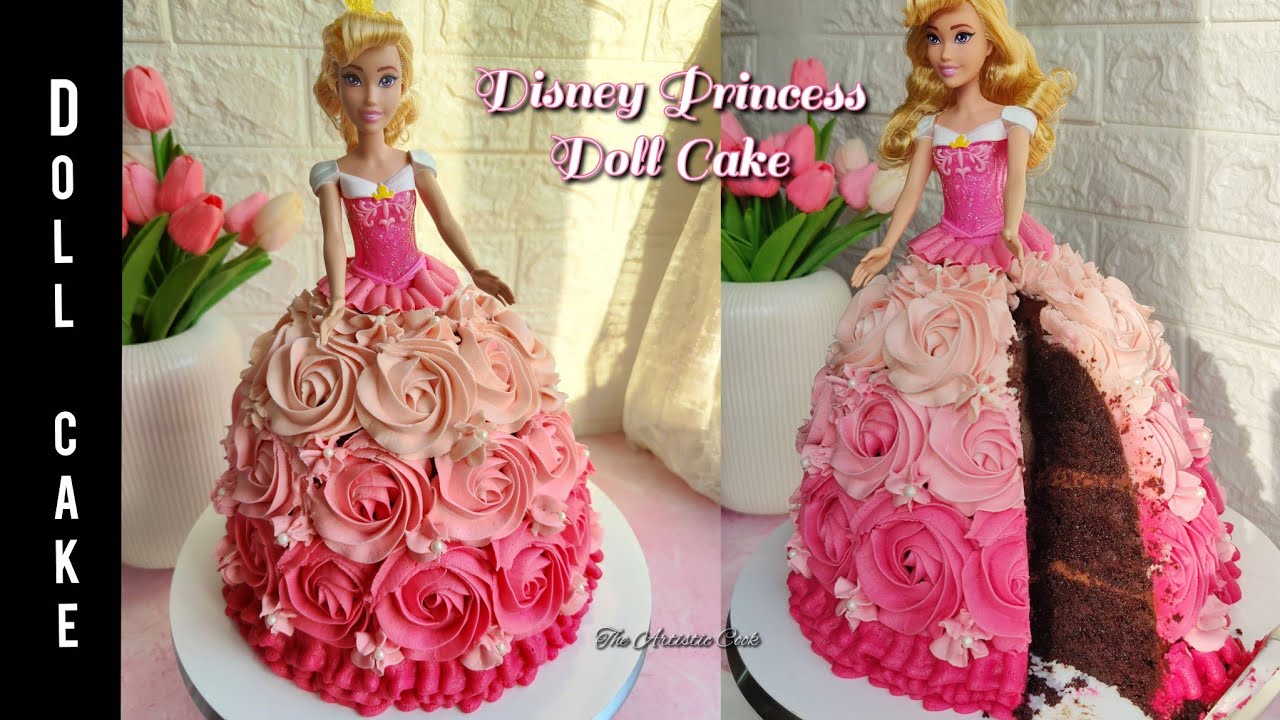 How To Make a Doll Cake | Disney Princess Birthday Cake Decorating | Sleeping Beauty Cake
