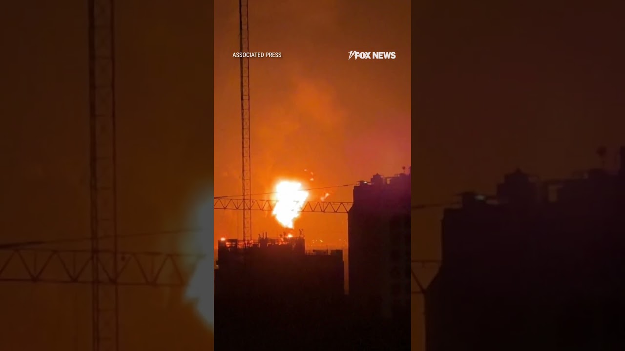 SEE IT: Flames ERUPT over Tehran amid US, Israeli operations #shorts #us #iran #news #world