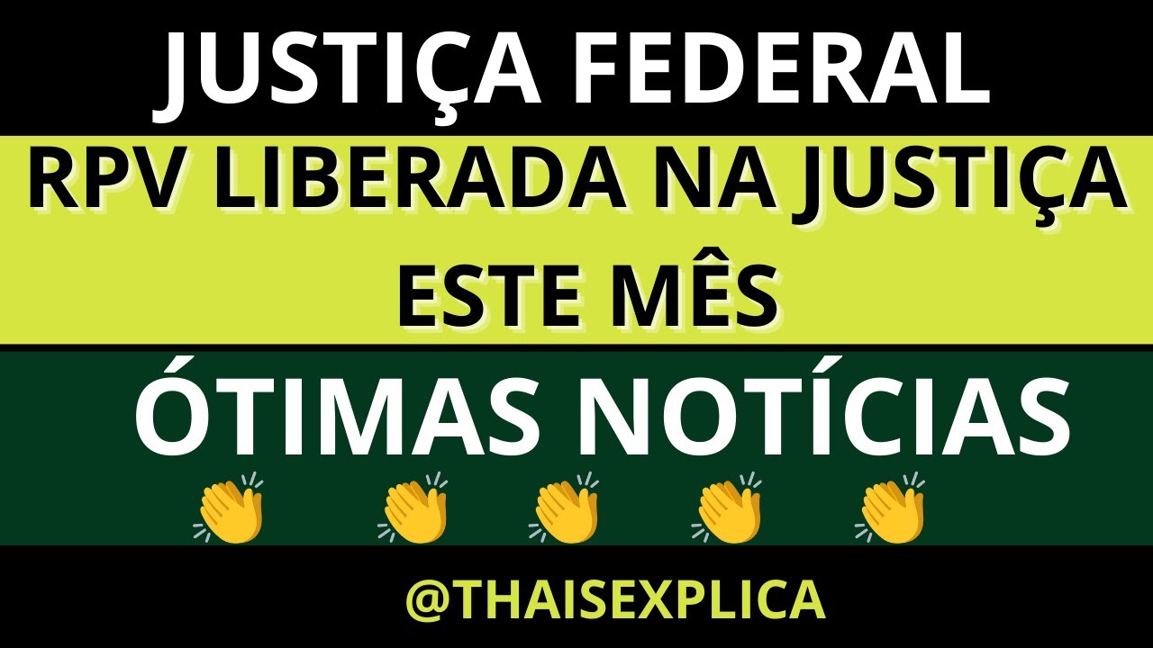 RPV LIBERADA EM SETEMBRO PELA JUSTI&Ccedil;A FEDERAL.&Oacute;TIMA NOT&Iacute;CIA!