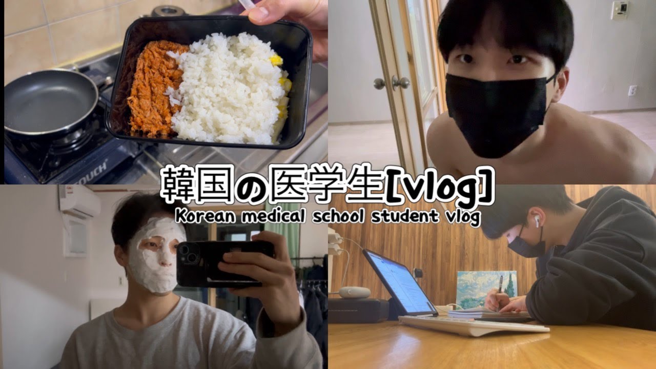 Один день из жизни корейского студента-медика | Повседневность, уход за кожей, учёба и маски