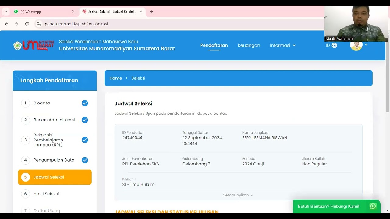 Tutorial pembayaran Tahap I RPL Perolehan