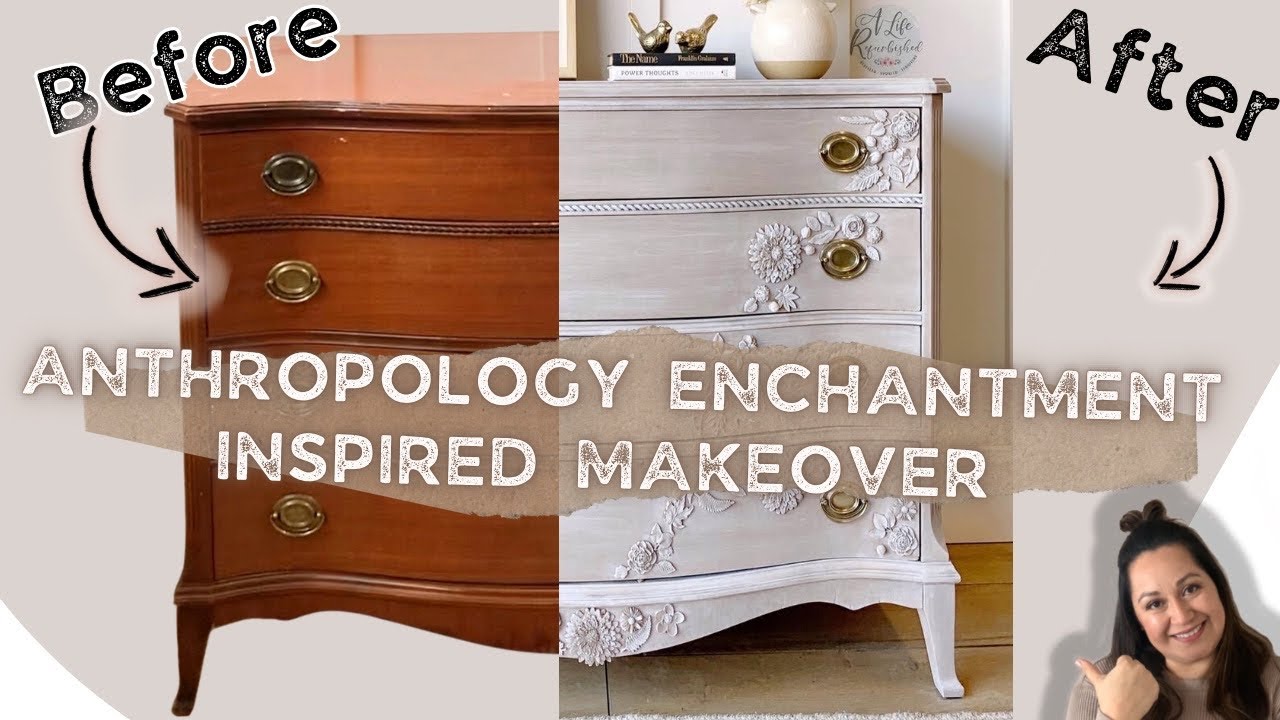 Anthropology Enchantment Dresser Inspired Makeover | DIY Thrifted Dresser