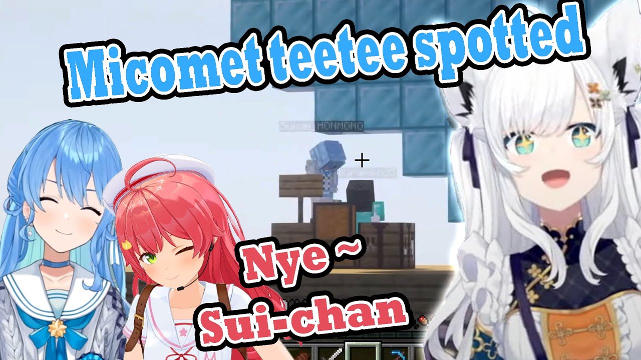 Fubuki was Observing Micomet Teetee from Afar, Gets Spotted by Suisei and got Punched