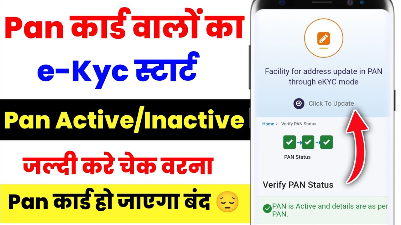 Pan Card eKyc Online | Pan Card Active hai ya nhi kaise Jane | Pan Card status