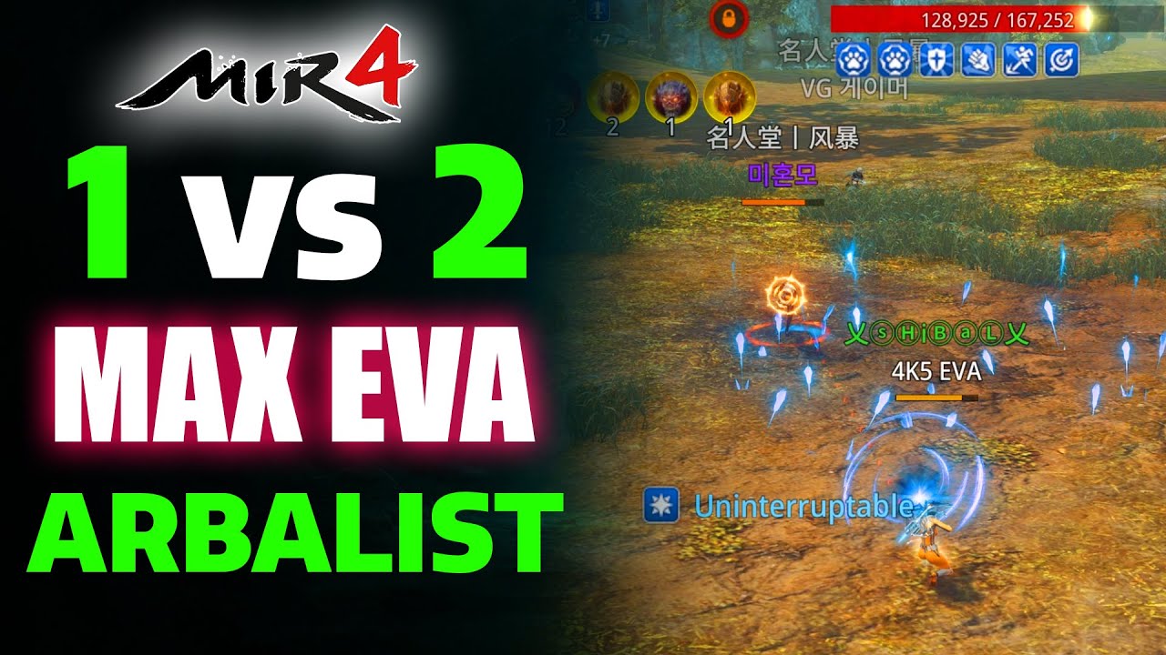 MIR4 PvP: 1v2 &ndash; 376K Arbalist vs 393K & 381K Arbalists!