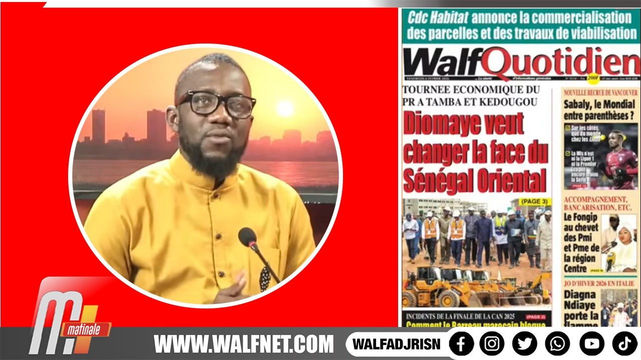 Revue de presse en WOLOF du 06 Février 2026 sur walfadjri avec Oumar Gueye