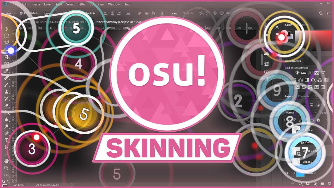 Как создать скин osu! | Учебник для начинающих по скинам (смешивание скинов, создание hitcircle, ...
