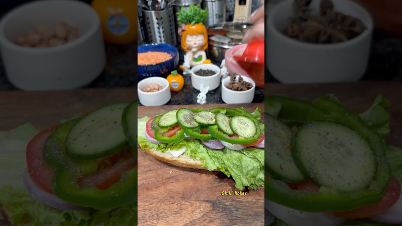 Homemade Subway Style Veggies Sub |Cheese Veggies Sub | Sub Sandwich 