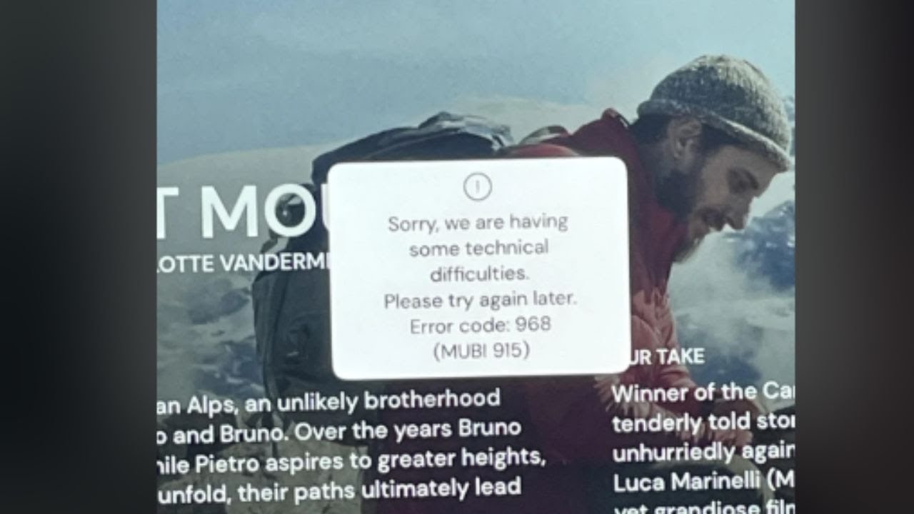 How To Resolve MUBI Error Code 968?