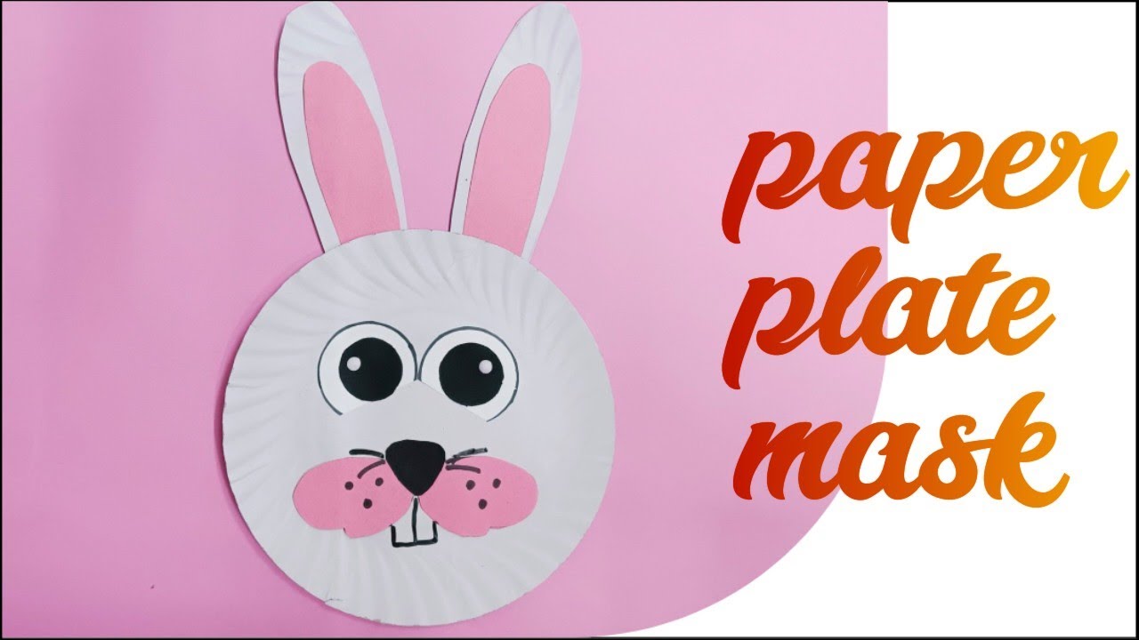 paper plate rabbit mask | rabbit mask making | animal mask