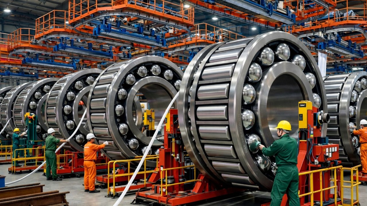 HOW BILLIONS OF STEEL BEARINGS ARE PRODUCED INSIDE A MASSIVE MANUFACTURING FACTORY