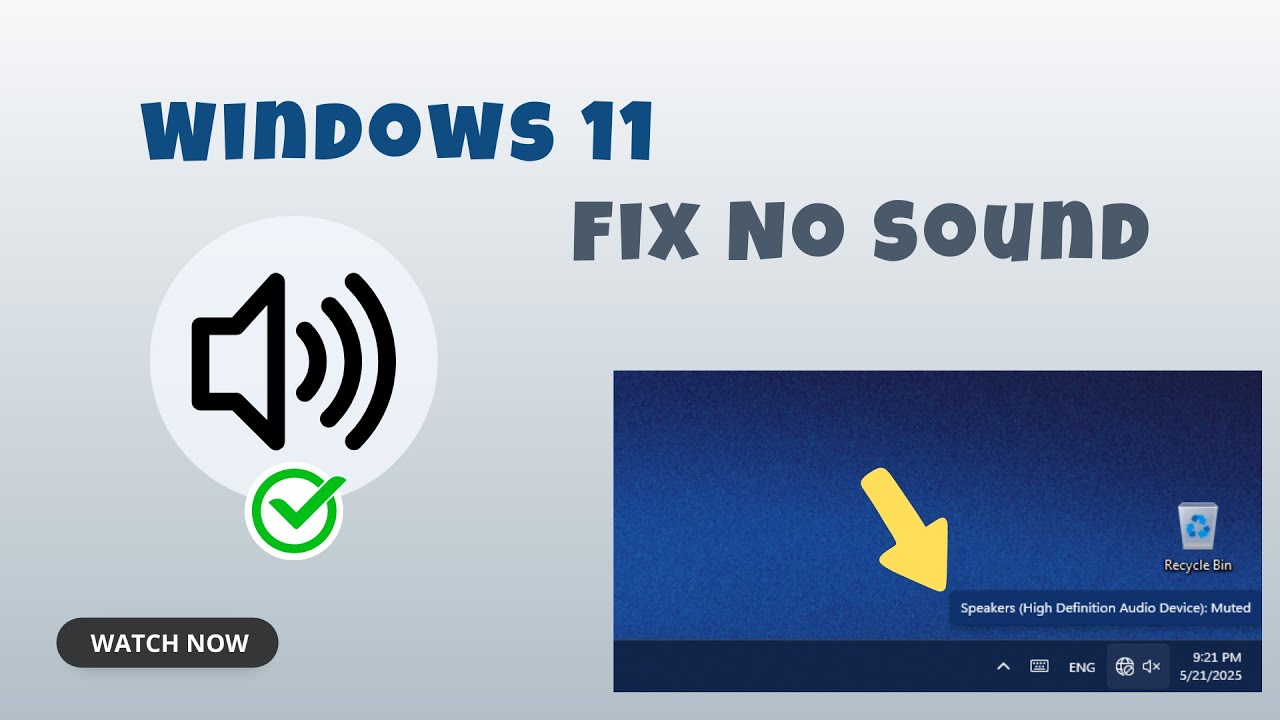 🔊 Fix Windows 11 Sound Not Working | Easy Step-by-Step Tutorial (2025)