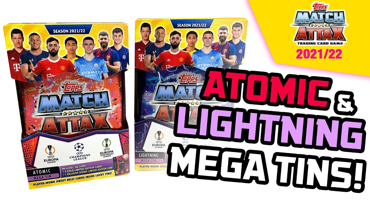 *NEW* MEGA TINS!! | Topps MATCH ATTAX 2021/22 | MEGA TIN OPENING!! (Atomic & Lightning)