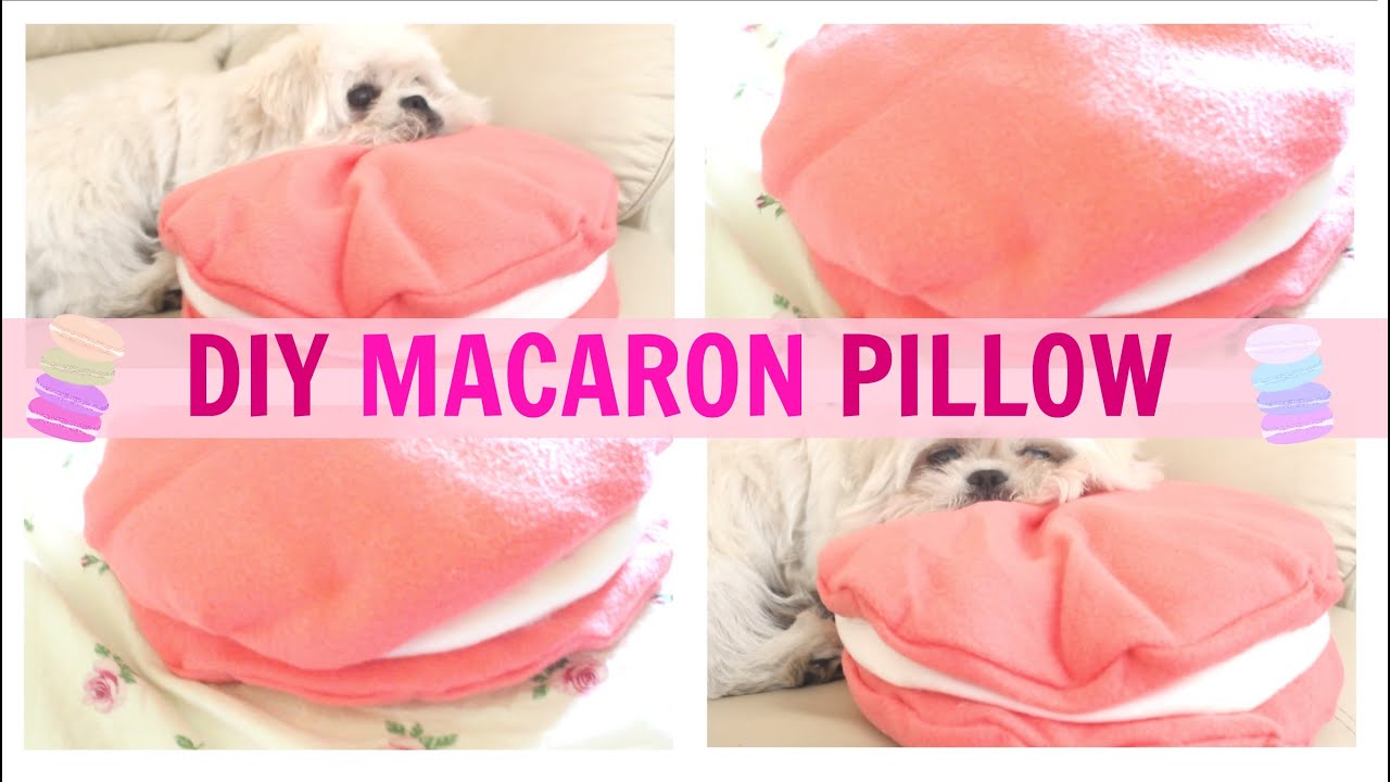 DIY Room Decor ♥ Cute Macaron Pillow (NO SEW) • heartcindy