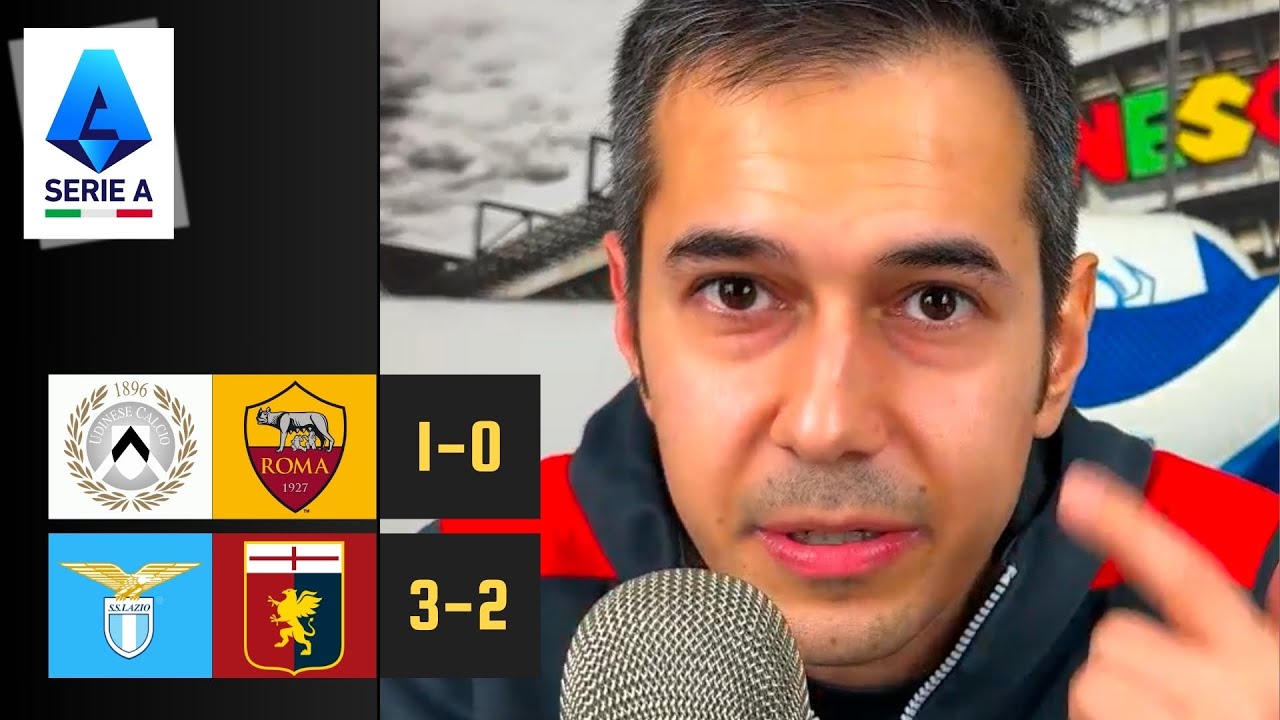 BRUTTA SCONFITTA ROMA; ROMAGNOLI-LOTITO SHOCK‼️ UDINESE-ROMA 1-0 e LAZIO-GENOA 3-2