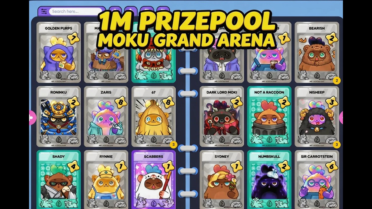 MOKU GRAND ARENA 1M PRIZEPOOL PLAY TO EARN