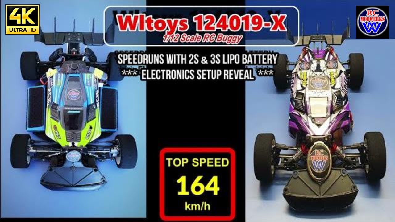 🎦 V#104 Wltoys 124019-X ... Speedruns & Setup Reveal : 164 km/h (101.9 MPH) with Stock Gears